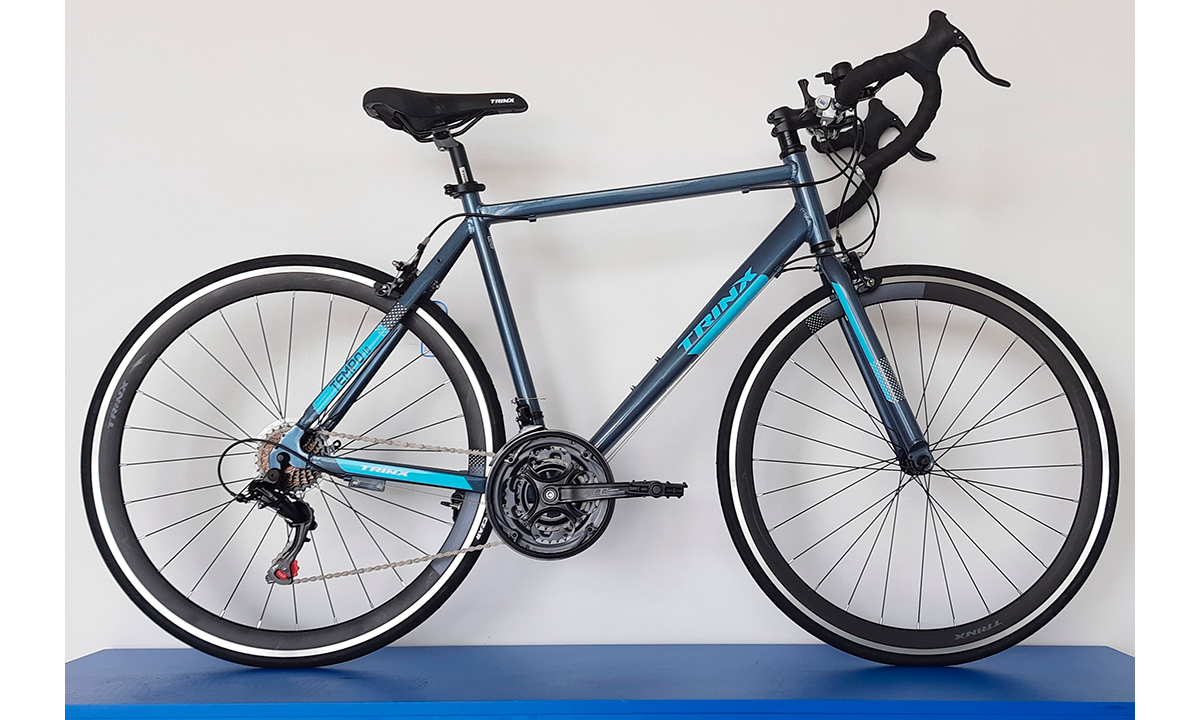 Фотография Велосипед Trinx Tempo 1.0 28" размер М 2021 серо-синий